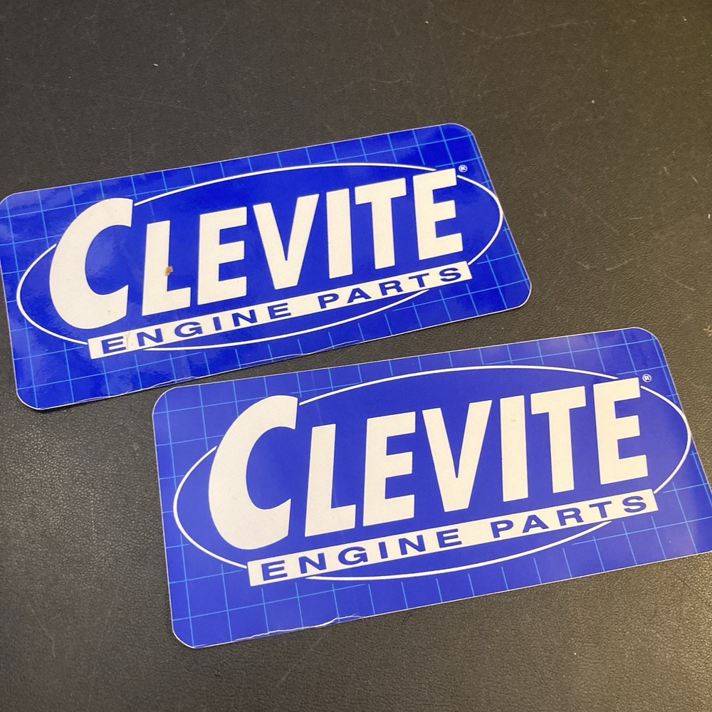 Clevite Engine Parts 8.5" x 3.75" Sticker Decal Lot of 2